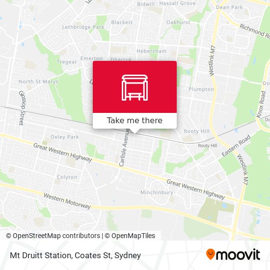 Mt Druitt Station, Coates St map