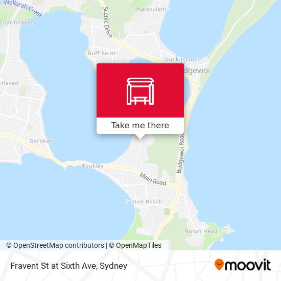 Fravent St at Sixth Ave map