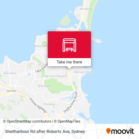Shellharbour Rd after Roberts Ave map
