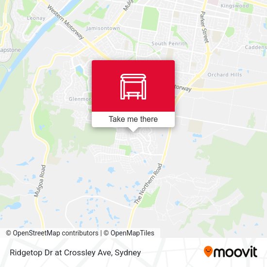 Ridgetop Dr at Crossley Ave map