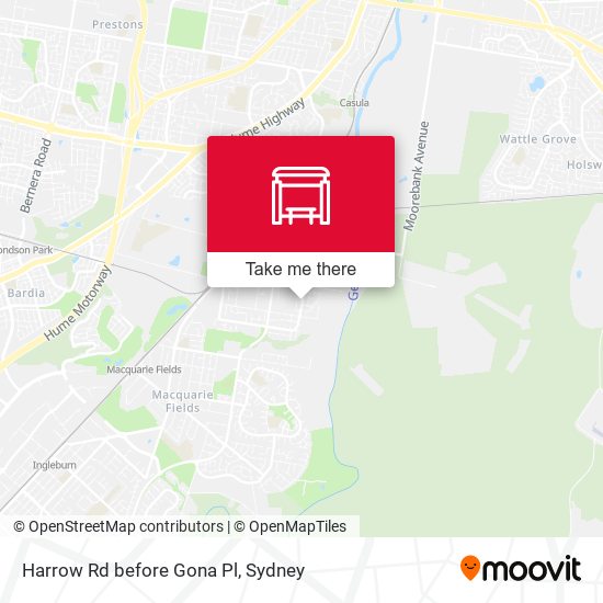 Harrow Rd before Gona Pl map