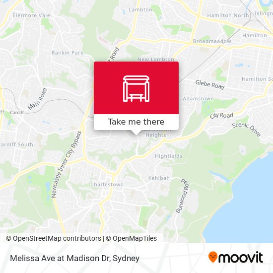 Melissa Ave at Madison Dr map