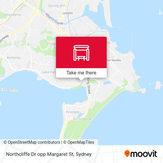 Northcliffe Dr opp Margaret St map