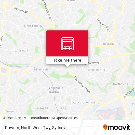 Powers, North West Twy map