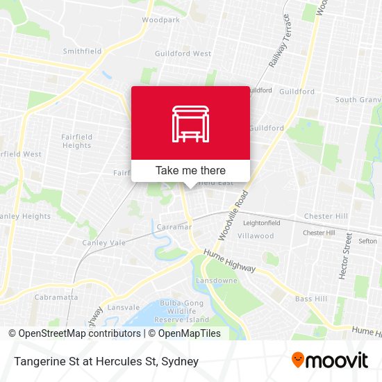 Tangerine St at Hercules St map