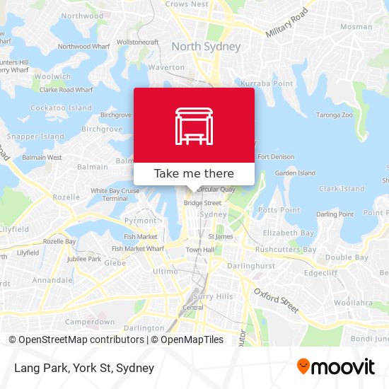 Mapa Lang Park, York St