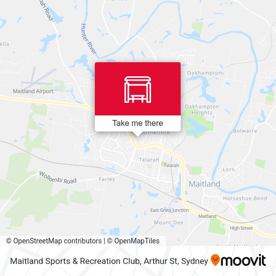 Maitland Sports & Recreation Club, Arthur St map