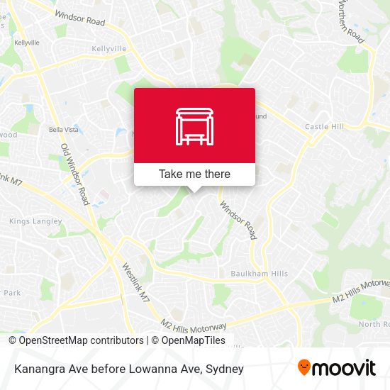 Kanangra Ave before Lowanna Ave map