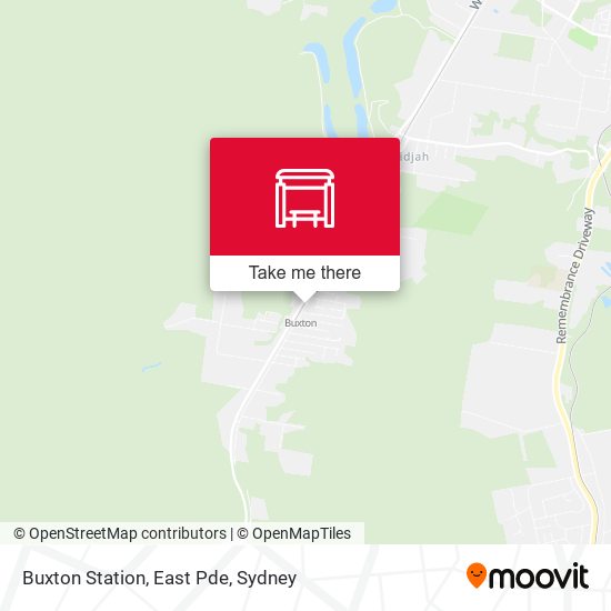 Buxton Station, East Pde map