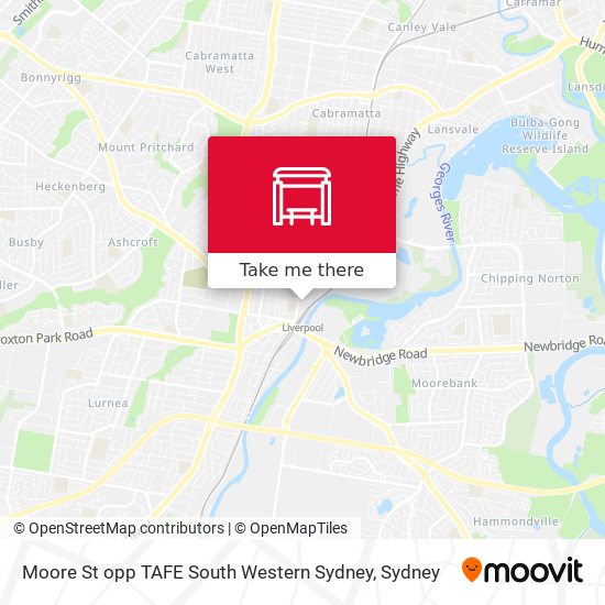 Moore St opp TAFE South Western Sydney map