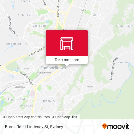 Burns Rd at Lindesay St map