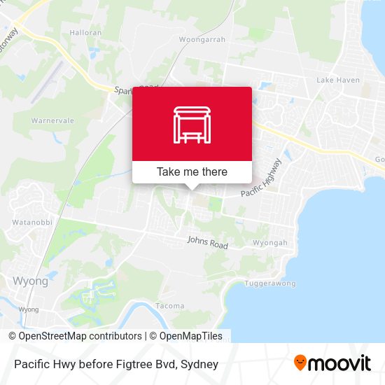 Pacific Hwy before Figtree Bvd map