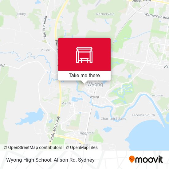 Wyong High School, Alison Rd map