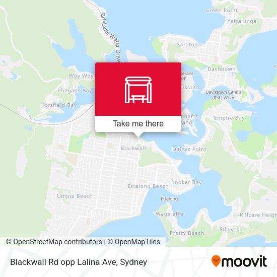 Blackwall Rd opp Lalina Ave map