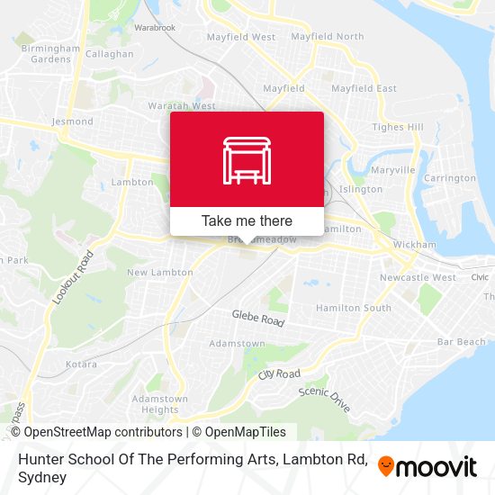 Hunter School Of The Performing Arts, Lambton Rd map