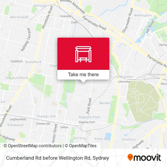 Cumberland Rd before Wellington Rd map
