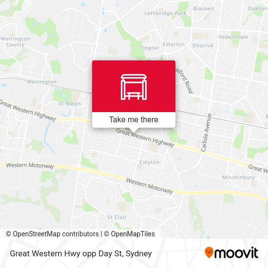 Great Western Hwy opp Day St map