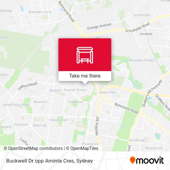 Buckwell Dr opp Aminta Cres map