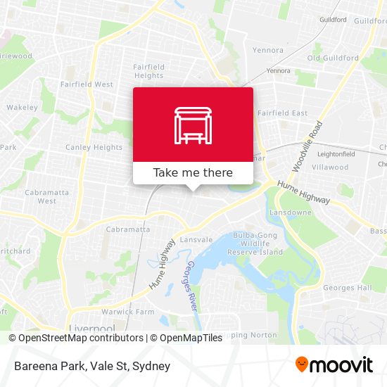 Bareena Park, Vale St map