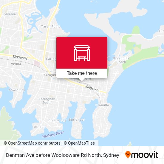 Denman Ave before Woolooware Rd North map