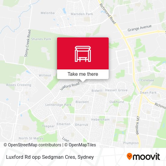 Luxford Rd opp Sedgman Cres map