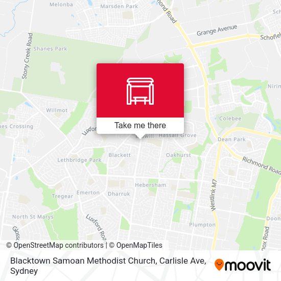 Blacktown Samoan Methodist Church, Carlisle Ave map