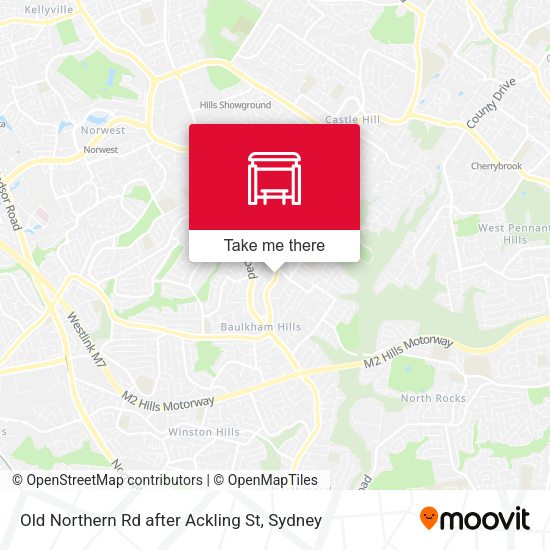 Old Northern Rd after Ackling St map