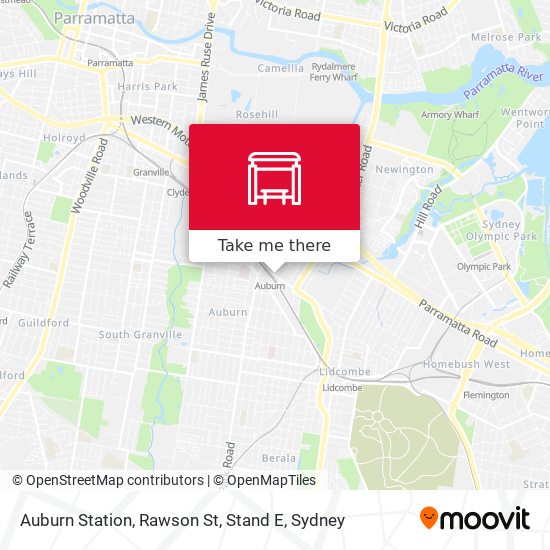 Auburn Station, Rawson St, Stand E map