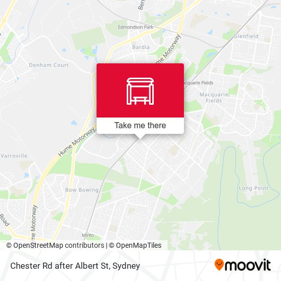 Chester Rd after Albert St map