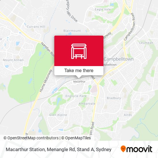 Macarthur Station, Menangle Rd, Stand A map