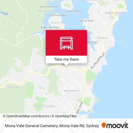 Mona Vale General Cemetery, Mona Vale Rd map
