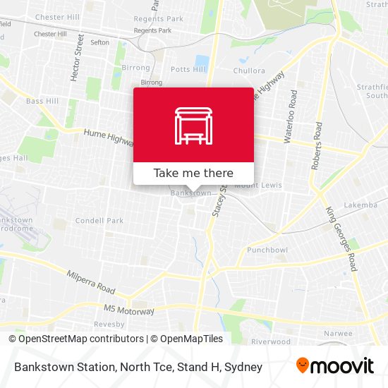 Bankstown Station, North Tce, Stand H map