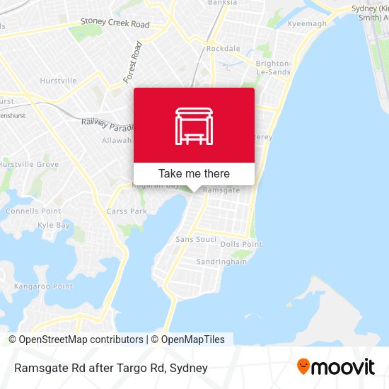 Ramsgate Rd after Targo Rd map