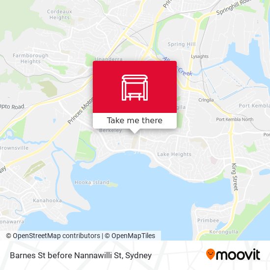 Barnes St before Nannawilli St map