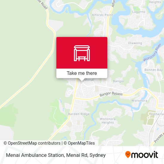 Menai Ambulance Station, Menai Rd map