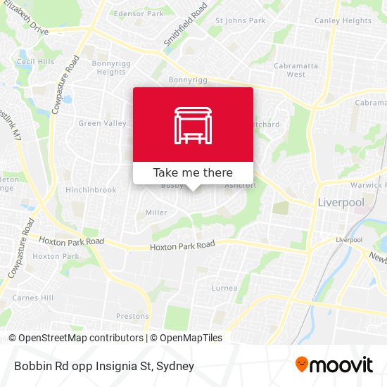 Bobbin Rd opp Insignia St map