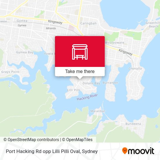 Port Hacking Rd opp Lilli Pilli Oval map