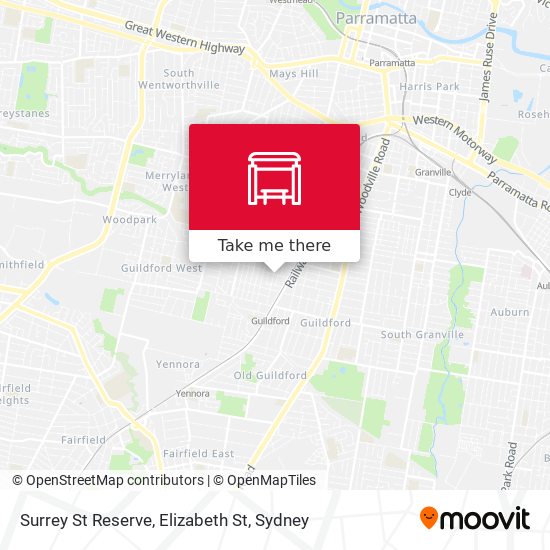 Surrey St Reserve, Elizabeth St map