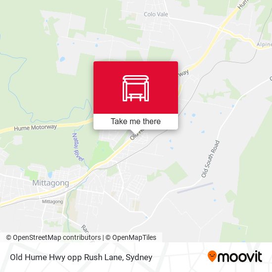Old Hume Hwy opp Rush Lane map