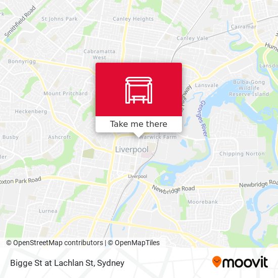 Bigge St at Lachlan St map