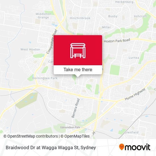 Braidwood Dr at Wagga Wagga St map