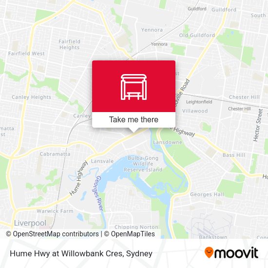 Hume Hwy at Willowbank Cres map