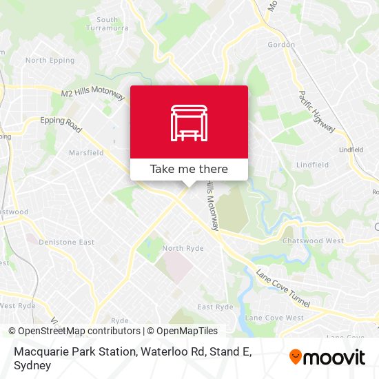 Macquarie Park Station, Waterloo Rd, Stand E map