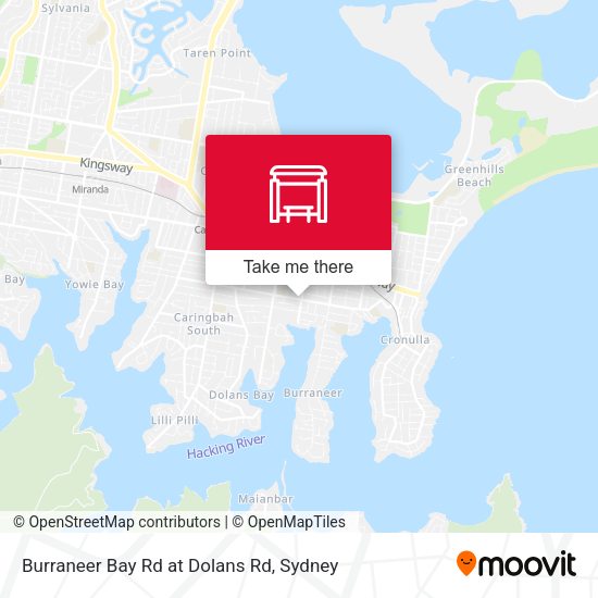 Burraneer Bay Rd at Dolans Rd map