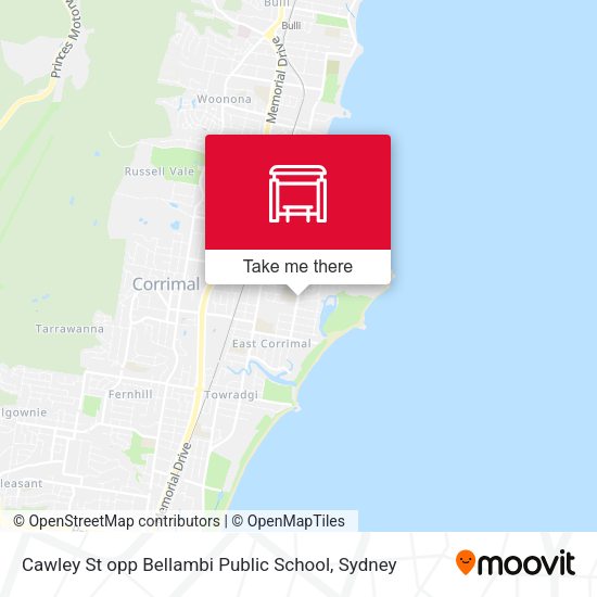Cawley St opp Bellambi Public School map