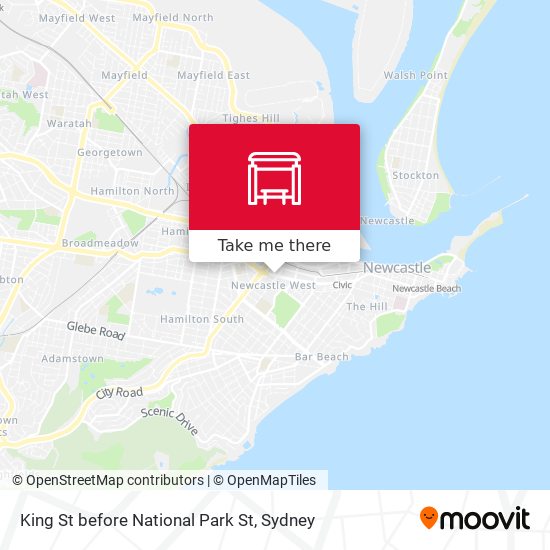 King St before National Park St map