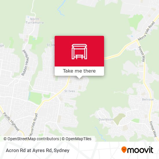 Acron Rd at Ayres Rd map