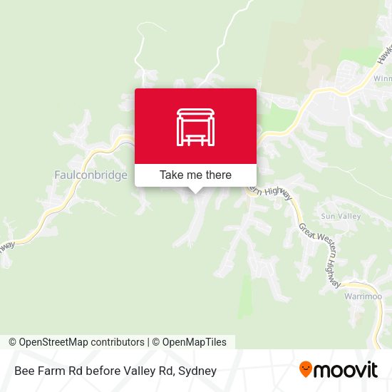 Bee Farm Rd before Valley Rd map