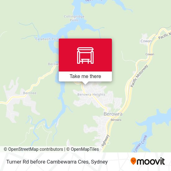 Turner Rd before Cambewarra Cres map