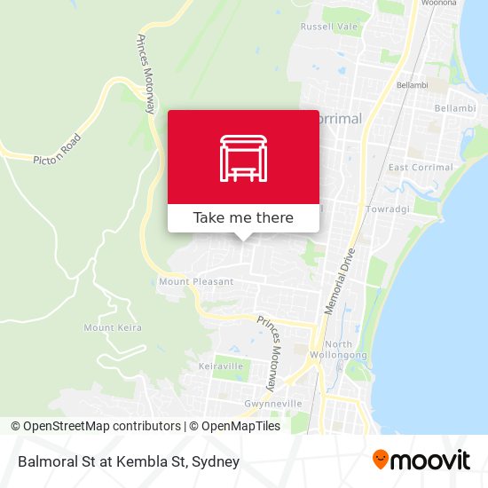Balmoral St at Kembla St map